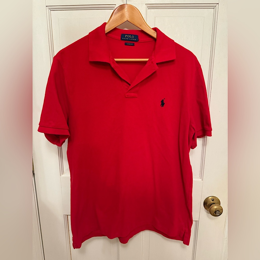Ralph Lauren Polo red size M The Iconic Mesh Polo Shirt Blue tag
